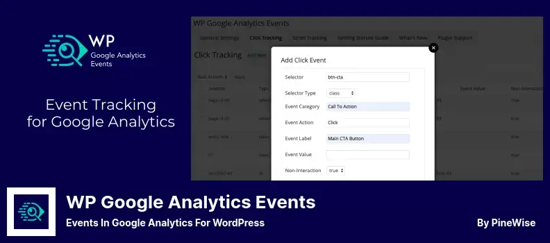 WP Google Analytics Events Plugin - Events in Google Analytics for WordPress