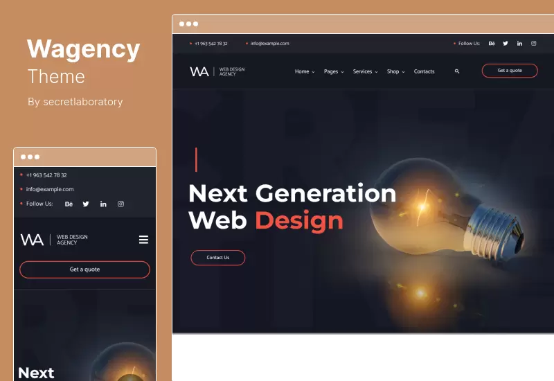 Wagency Theme - Web Design Company WordPress Theme