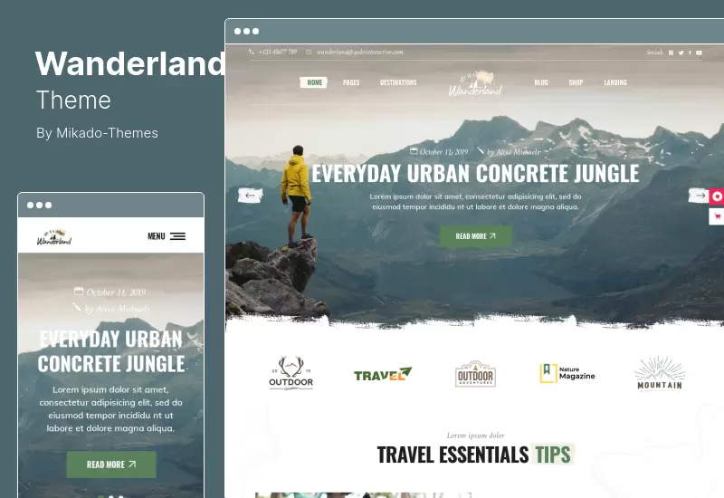 Wanderland Theme - Travel Blog WordPress Theme