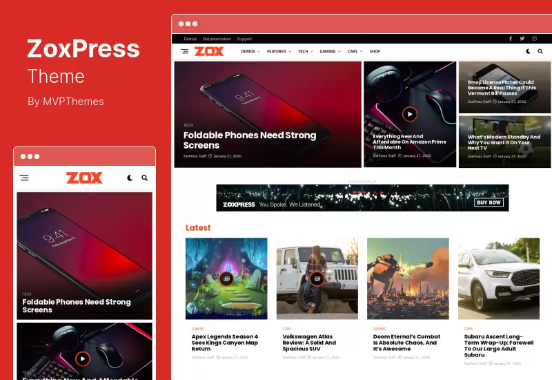 ZoxPress Theme - The All In One WordPress News Theme