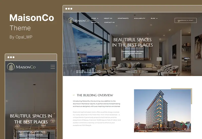 MaisonCo Theme - Single Property WordPress Theme