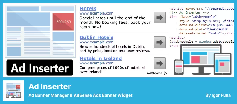 Ad Inserter Plugin - Ad Banner Manager & AdSense Ads Banner Widget