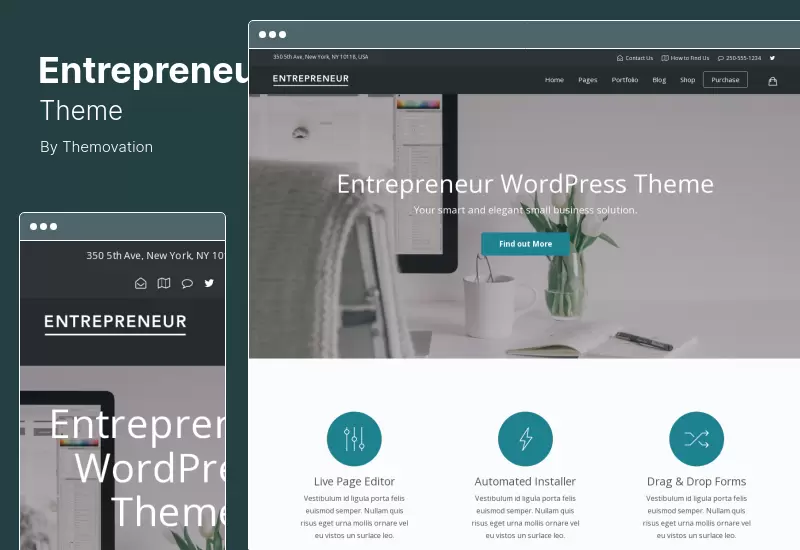 Entrepreneur Theme - Booking for Small Businesses WordPress  Theme