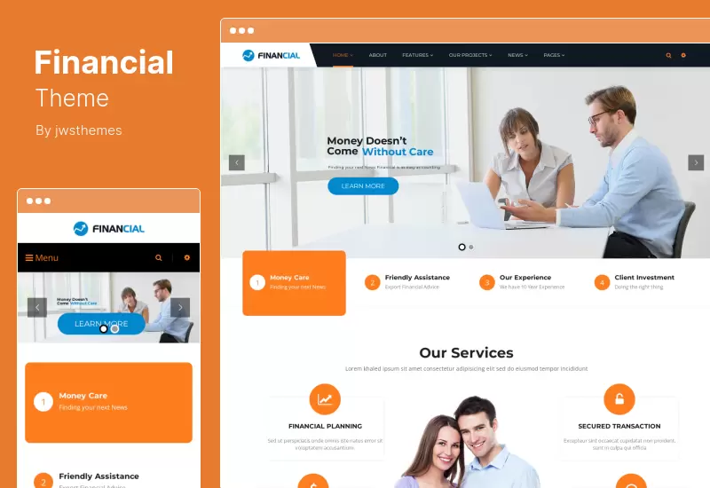 Financial Theme - Business  Consulting WordPress Theme