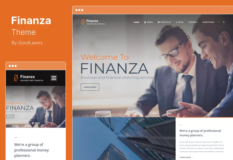 Finanza Theme - Business  Financial WordPress Theme