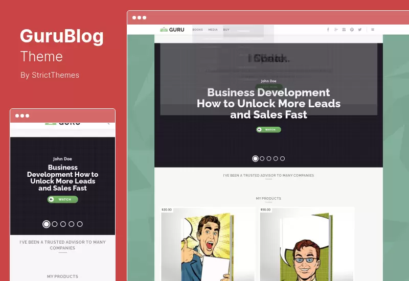 GuruBlog Theme - Business Blog and  Shop WordPress Theme