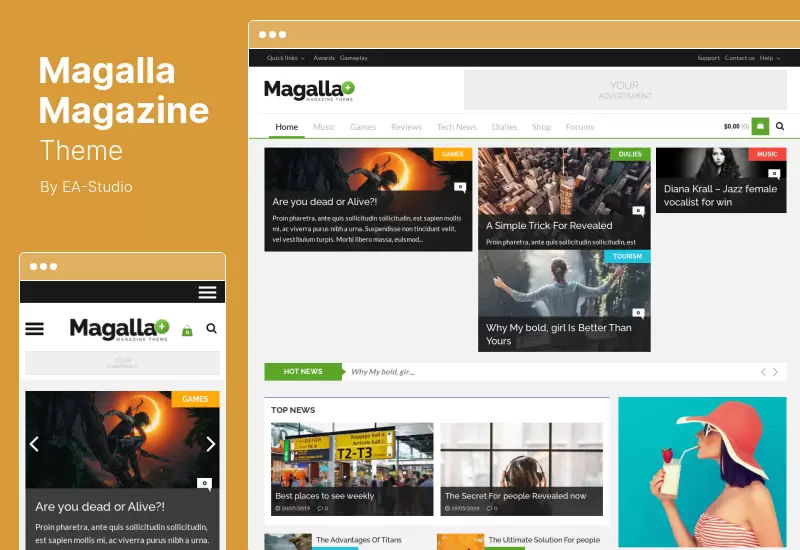 Magalla Theme - News Business Blog WordPress Theme