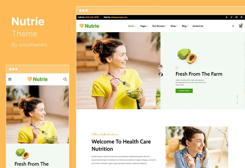 Nutrie Theme - Health Coach Nutrition WordPress Theme