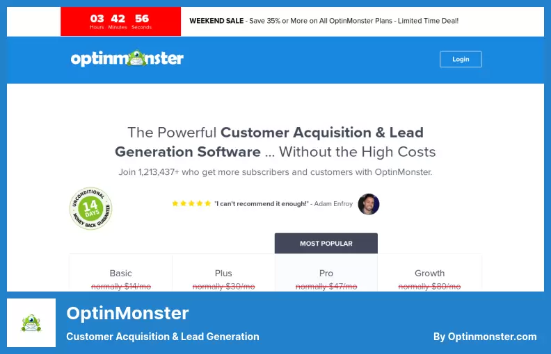 OptinMonster Plugin - Customer Acquisition & Lead Generation