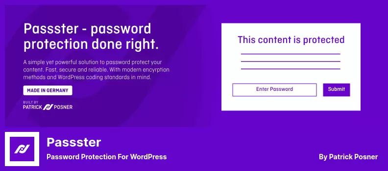 Passster Plugin - Password Protection For WordPress