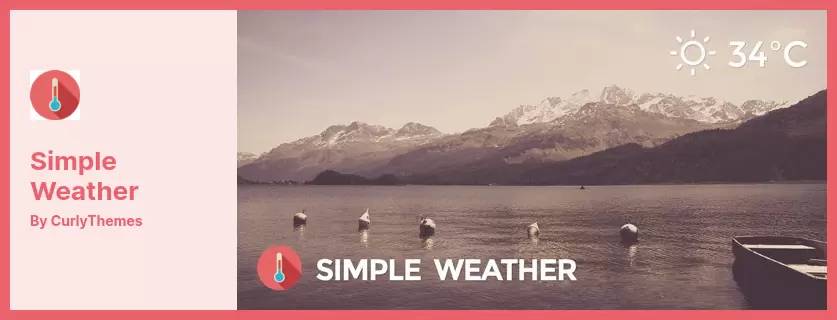 Simple Weather Plugin - Weather WordPress Shortcode & Widget