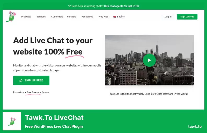 Live chat in english
