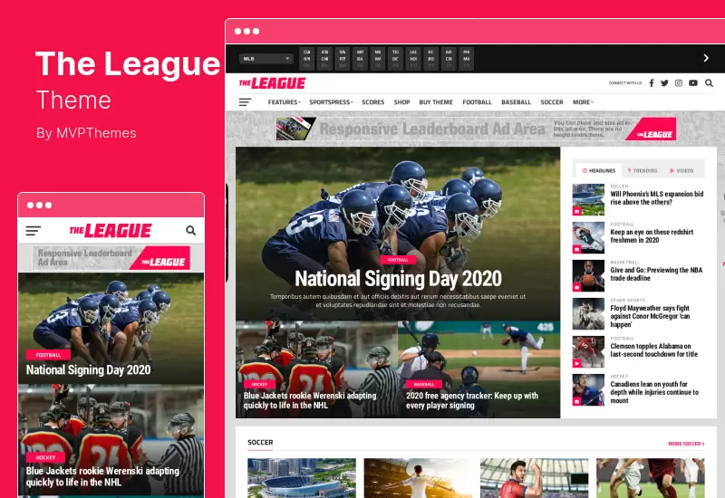 The League Theme - Sports News  Magazine WordPress Theme