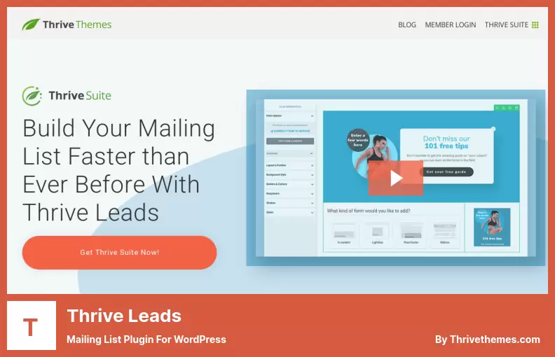 Thrive Leads Plugin - Mailing List Plugin for WordPress