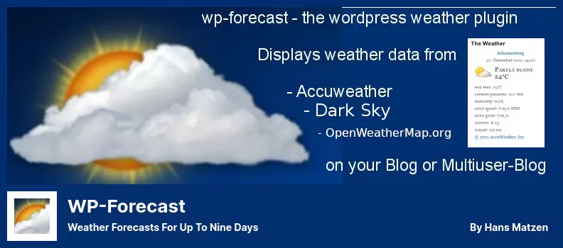 WP-Forecast Plugin - Weather Forecasts for Up to Nine Days