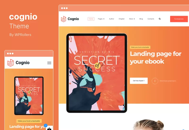 Cognio Theme - Modern Ebook Promo WordPress Theme