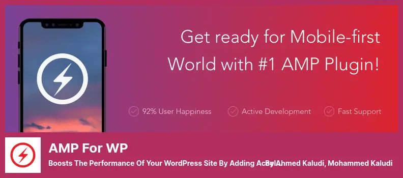 AMP for WP Plugin - Boosts The Performance Of Your WordPress Site By Adding Accelerated Mobile Pages