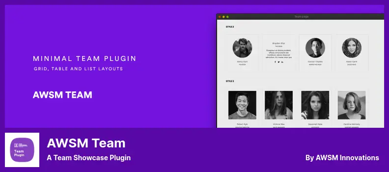 AWSM Team Plugin - A Team Showcase Plugin