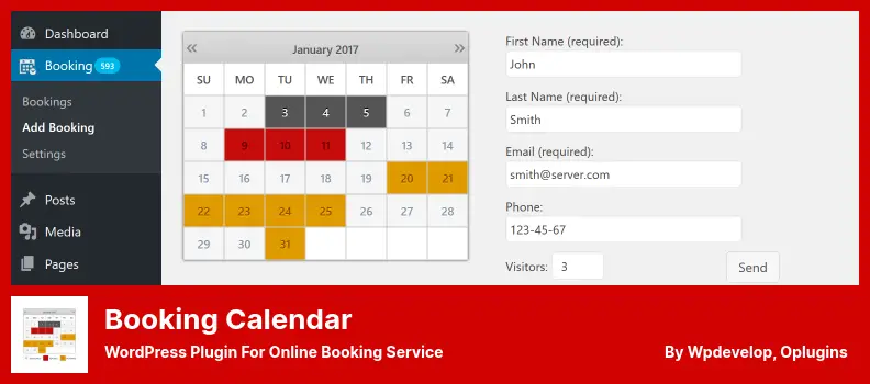 Booking Calendar Plugin - WordPress Plugin for Online Booking Service