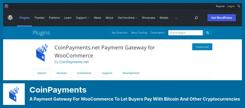 CoinPayments Plugin - A Payment Gateway for WooCommerce to Let Buyers Pay With Bitcoin and Other Cryptocurrencies