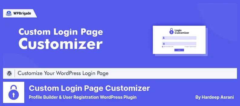 Custom Login Page Customizer Plugin - Profile Builder & User Registration WordPress Plugin
