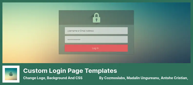 Custom Login Page Templates Plugin - Change Logo, Background and CSS