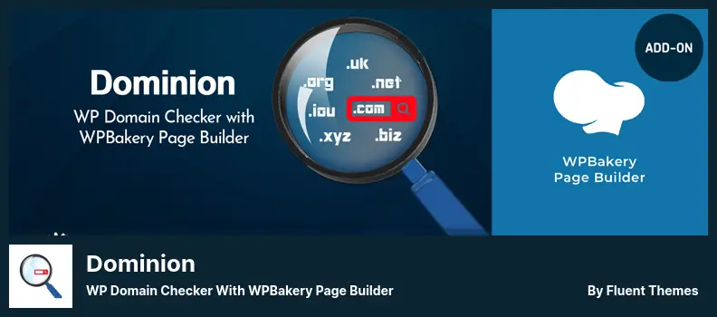 Dominion Plugin - WP Domain Checker with WPBakery Page Builder