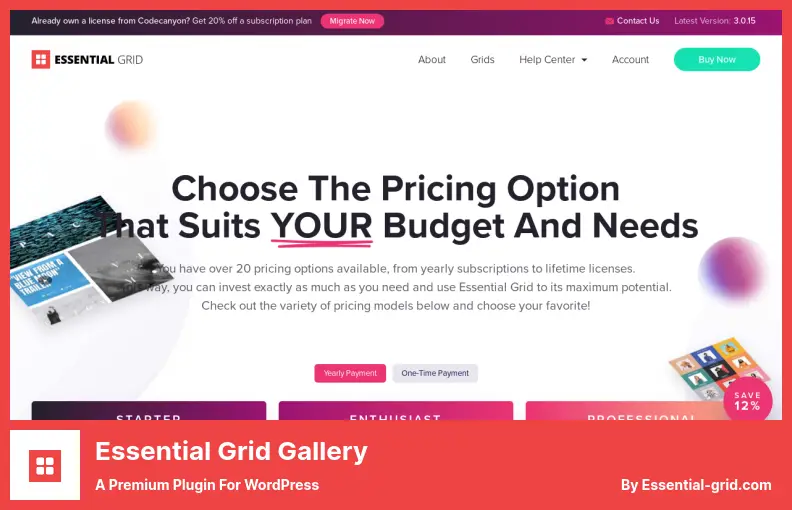 Essential Grid Gallery Plugin - A Premium Plugin For WordPress