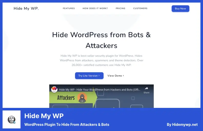 Hide My WP Plugin - WordPress Plugin to Hide From Attackers & Bots