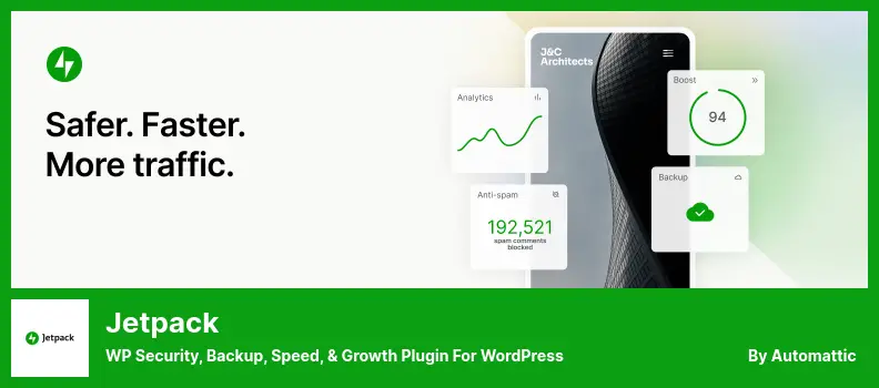 Jetpack Plugin - WP Security, Backup, Speed, & Growth Plugin for WordPress