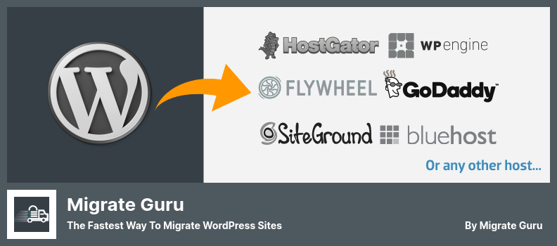 Migrate Guru Plugin - The Fastest Way To Migrate WordPress Sites