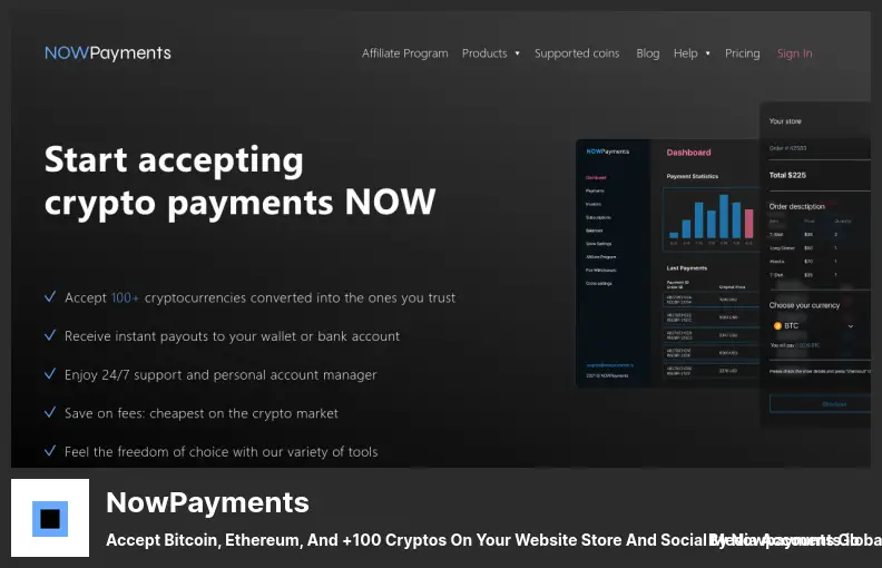 NowPayments Plugin - Accept Bitcoin, Ethereum, and +100 Cryptos On Your Website Store and Social Media Accounts Globally