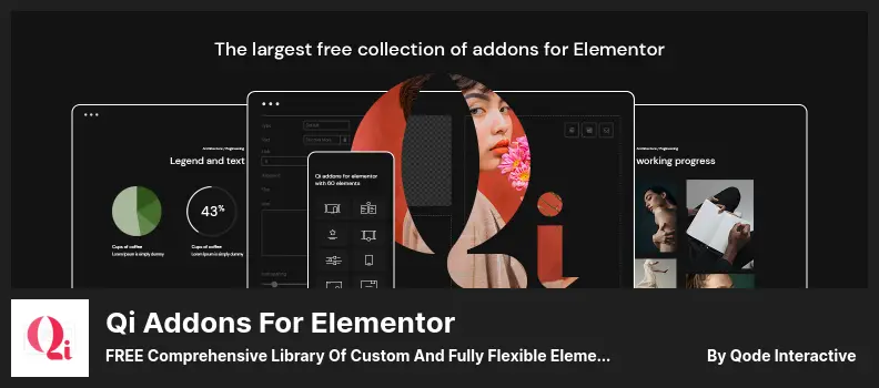 Qi Addons for Elementor Plugin - FREE Comprehensive Library Of Custom And Fully Flexible Elementor Widgets