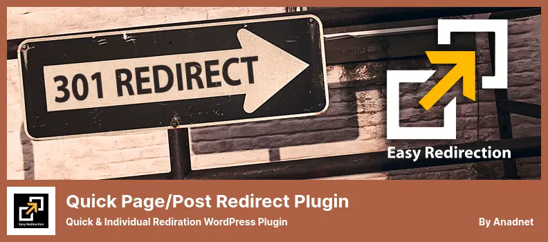 Quick Page/Post Redirect Plugin Plugin - Quick & Individual Rediration WordPress Plugin