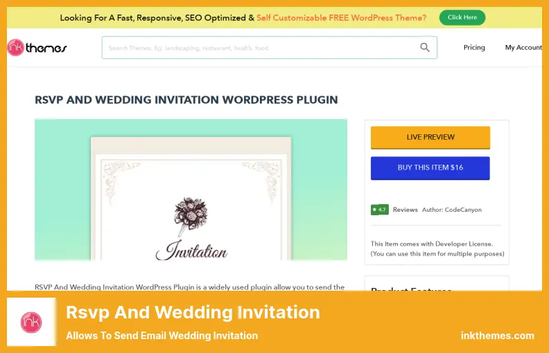 Rsvp And Wedding Invitation Plugin - Allows To Send Email Wedding Invitation