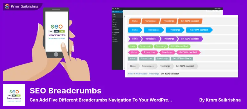 SEO Breadcrumbs Plugin - Can Add Five Different Breadcrumbs Navigation To Your WordPress Website