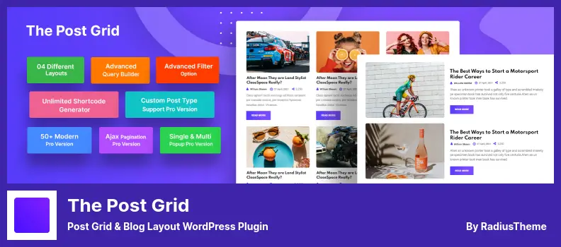 The Post Grid Plugin - Post Grid & Blog Layout WordPress Plugin