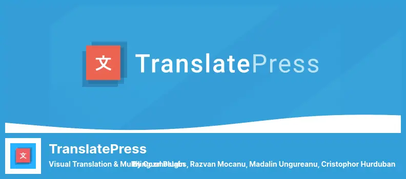 TranslatePress Plugin - Visual Translation & Multilingual Plugin