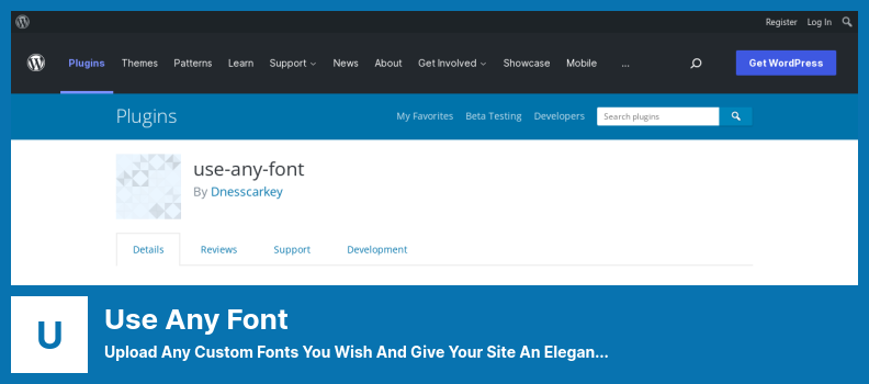 Use Any Font Plugin - Upload Any Custom Fonts You Wish And Give Your Site An Elegant Look