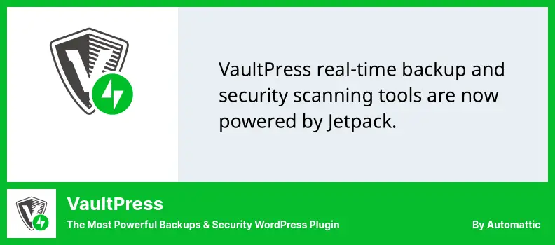 VaultPress Plugin - The Most Powerful Backups & Security WordPress Plugin