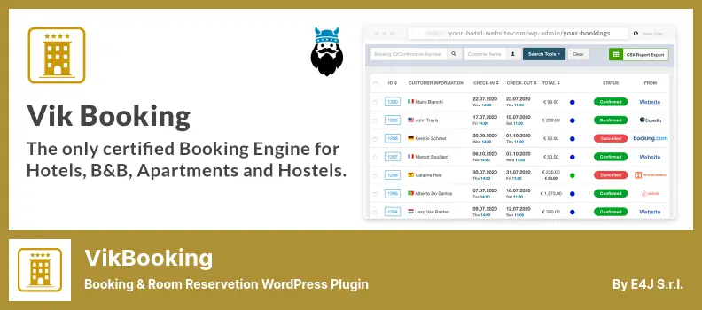 VikBooking Plugin - Booking & Room Reservetion WordPress Plugin