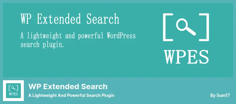 WP Extended Search Plugin - A Lightweight And Powerful Search Plugin