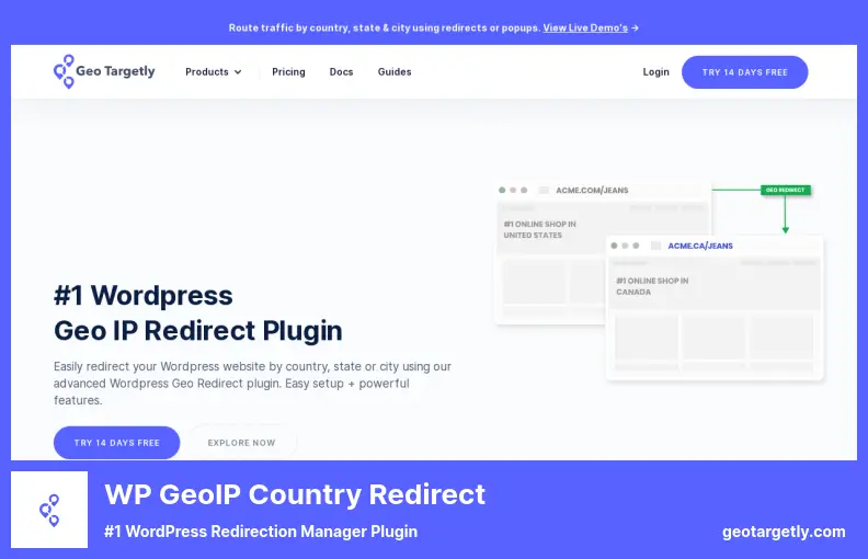 WP GeoIP Country Redirect Plugin - #1 WordPress Redirection Manager Plugin