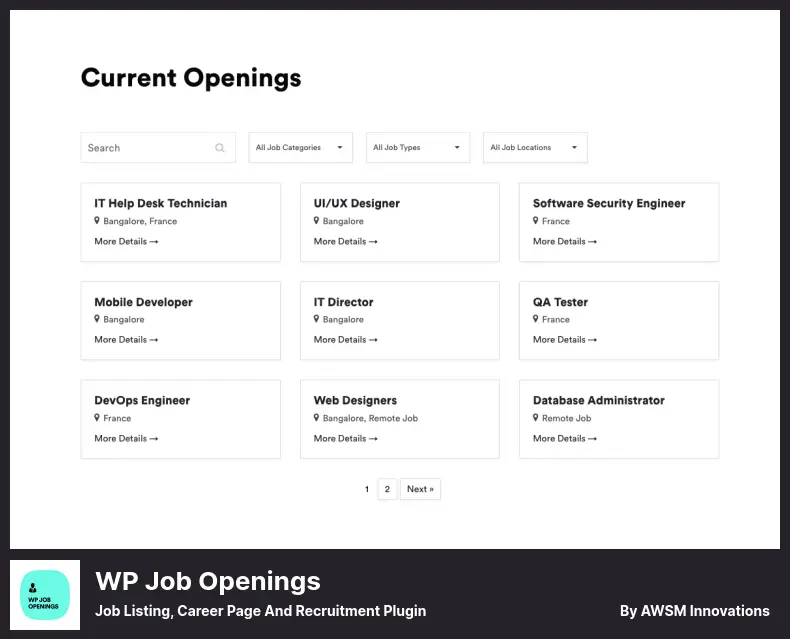 WP Job Openings – Job Listing, Career Page and Recruitment Plugin