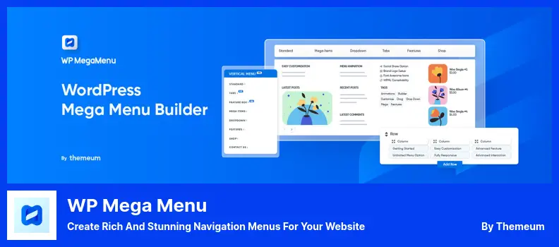 WP Mega Menu Plugin - create rich and stunning navigation menus for your website
