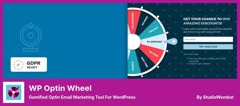 WP Optin Wheel Plugin - Gamified Optin Email Marketing Tool for WordPress