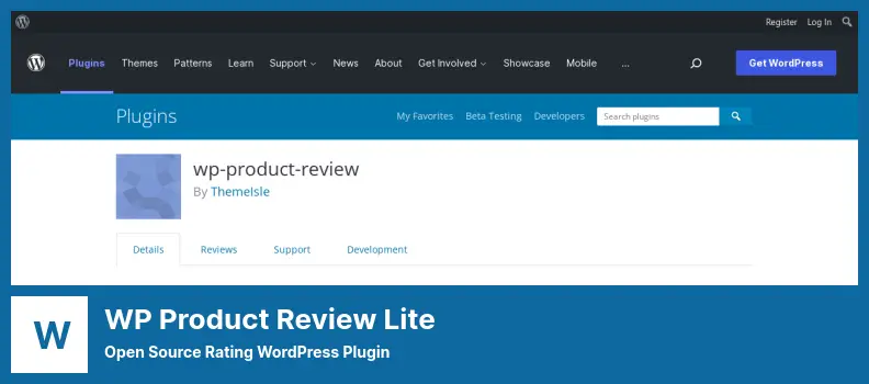 WP Product Review Lite Plugin - Open Source Rating WordPress Plugin