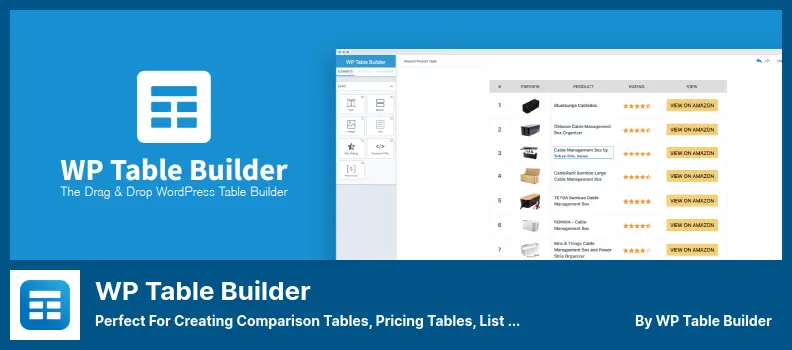 WP Table Builder Plugin - Perfect For Creating Comparison Tables, Pricing Tables, List Tables, And Many More