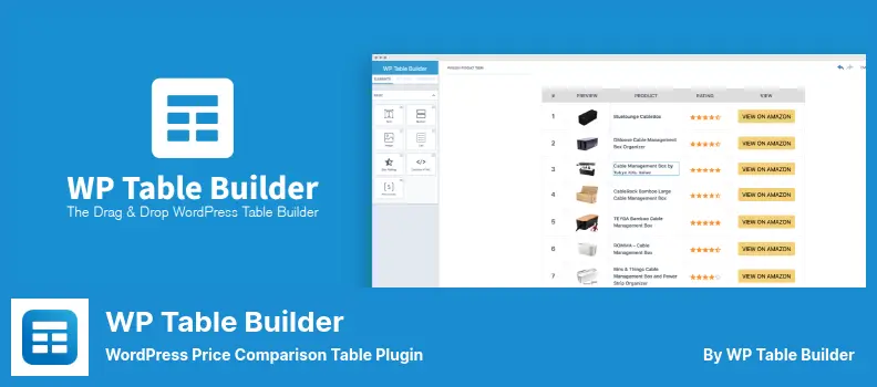 WP Table Builder Plugin - WordPress Price Comparison Table Plugin
