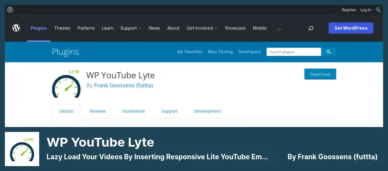 WP YouTube Lyte Plugin - Lazy Load Your Videos By Inserting Responsive Lite YouTube Embeds